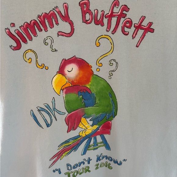 Jimmy Buffett “I Don’t Know” Paris LaCigale Tour 2016 RARE blue Shirt-medium - Picture 1 of 6